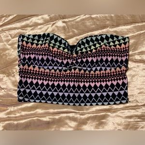 PINK Victoria’s Secret Multicolored Bandeau Size Small - NWOT